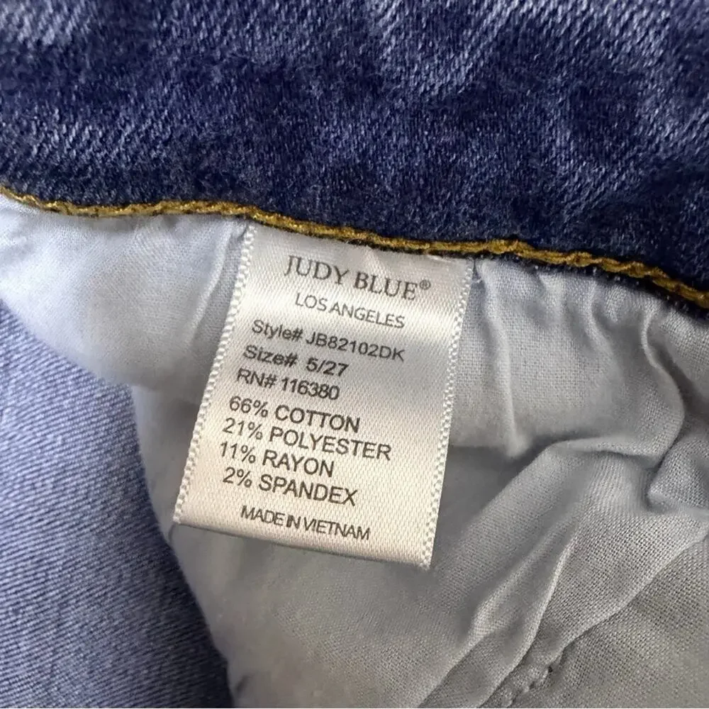 Judy Blue Relaxed Fit Jeans Women 5/27 Medium Wash Stretch Style JB82102DK